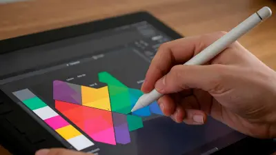 tablet com designs e criação gráfica