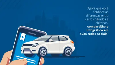 carros hibridos e eletricos infografico
